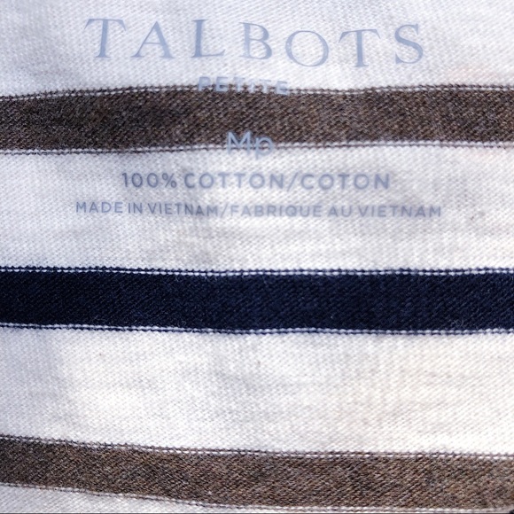 TALBOTS STRIPE-DOT BATEAU TOP | Sz PM (NWT) - Picture 5 of 7